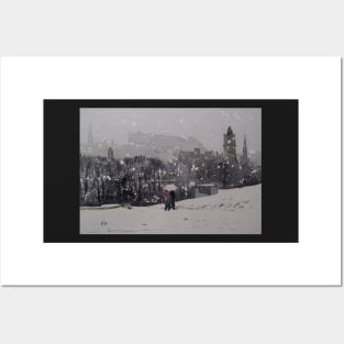 Winter On Calton Hill Posters and Art